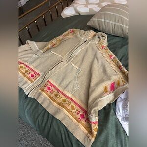 Free People poncho sweatshirt